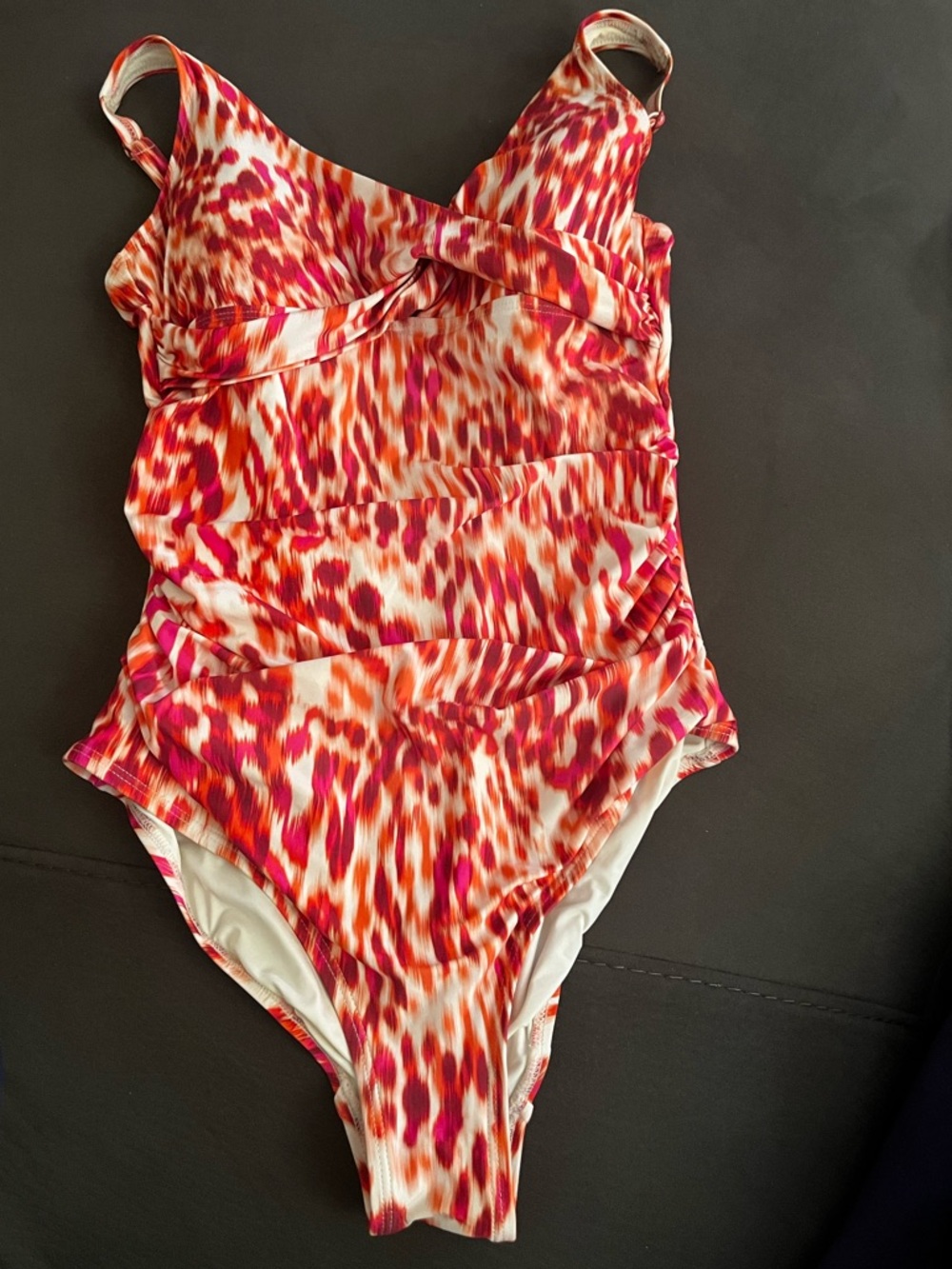 Vibrant Pink & Orange One-Piece Swimsuit